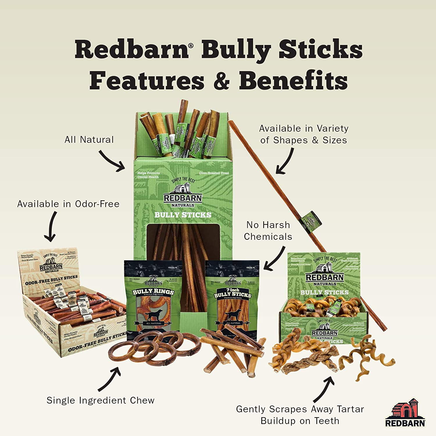 Red Barn 3-4 inch and Bully Stick